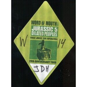 2014 Jurassic 5 Backstage Pass Beat Junkies MC Supernatural
